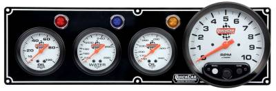 QUICKCAR RACING PRODUCTS - QuickCar Racing Products QRP61-6741 3-1 Gauge Panel OP/WT/OT w/5" Tach Black