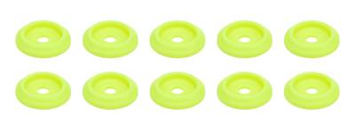 Allstar Performance - Allstar Performance ALL18853 Body Bolt Washer Plastic Fluorescent Yellow 10Pc