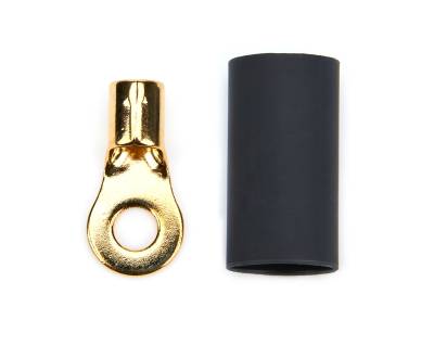 QUICKCAR RACING PRODUCTS - QuickCar Racing Products QRP57-475 Ring Terminal #10 8-10 GA. Pair w/Heat Shrink