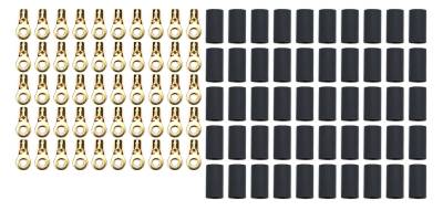 QUICKCAR RACING PRODUCTS - QuickCar Racing QRP57-475-50 Ring Terminal #10 8-10 Ga w/Heat Shrink 50Pc