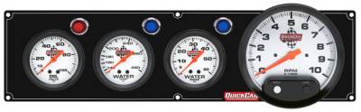 QUICKCAR RACING PRODUCTS - QuickCar Racing Products QRP61-6746 3-1 Gauge Panel OP/WT/WP Black