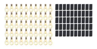 QUICKCAR RACING PRODUCTS - QuickCar Racing QRP57-478-50 Ring Terminal 1/4" 14- 16 Ga w/Heat Shrink 50Pc