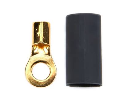 QUICKCAR RACING PRODUCTS - QuickCar Racing Products QRP57-481 Ring Terminal 1/4" 8GA Pair w/Heat Shrink