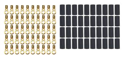 QUICKCAR RACING PRODUCTS - QuickCar Racing Products QRP57-481-50 Ring Terminal 1/4" 8 Ga w/Heat Shrink 50pk