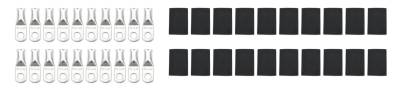 QUICKCAR RACING PRODUCTS - QuickCar Racing Products QRP57-525-20 Ring Terminal 1/4" 4 Ga w/Heat Shrink 20Pc
