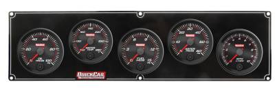 QUICKCAR RACING PRODUCTS - QuickCar Racing QRP69-4256 Redline 4-1 Gauge Panel OP/WT/FP/WP w/2-5/8 Tach
