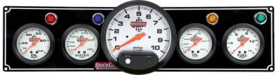 QUICKCAR RACING PRODUCTS - QuickCar Racing Products QRP61-6751 3-1 Gauge Panel OP/WT/OP/FP w/5" Tach Black