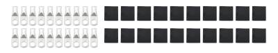 QUICKCAR RACING PRODUCTS - QuickCar Racing Products QRP57-550-20 Ring Terminal 3/8" 2 Ga w/Heat Shrink 20pk