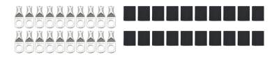 QUICKCAR RACING PRODUCTS - QuickCar Racing Products QRP57-560-20 Ring Terminal 1/2" 2 Ga w/Heat Shrink 20pk