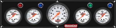 QUICKCAR RACING PRODUCTS - QuickCar Racing Products QRP61-67563 4-1 Gauge Panel OP/WT/FP15/WP Black