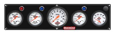 QUICKCAR RACING PRODUCTS - QuickCar Racing Products QRP61-67573 4-1 Gauge Panel OP/WT/OT/VT Black