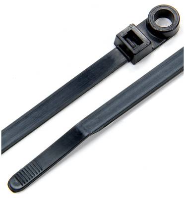Allstar Performance - Allstar Performance ALL14391 Wire Ties Black 11.00 w/Mounting Hole 25Pc