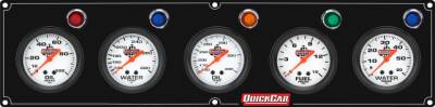 QUICKCAR RACING PRODUCTS - QuickCar Racing Products QRP61-6766 5 Gauge Panel OP/WT/OT/FP15/WP Black