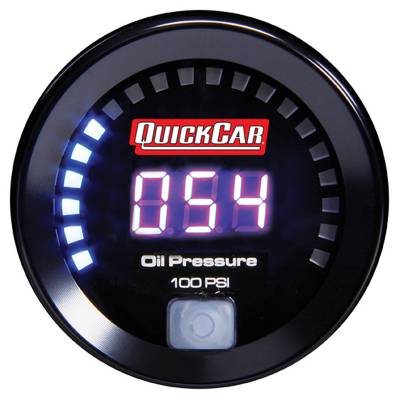 QUICKCAR RACING PRODUCTS - QuickCar Racing Products QRP67-003 Digital Oil Pressure Gauge 0-100