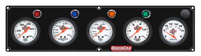 QUICKCAR RACING PRODUCTS - QuickCar Racing Products QRP61-6767 5 Gauge Panel OP/WT/OT/FP15/VT Black