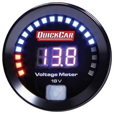 QUICKCAR RACING PRODUCTS - QuickCar Racing Products QRP67-007 Digital Volt Gauge 8-18