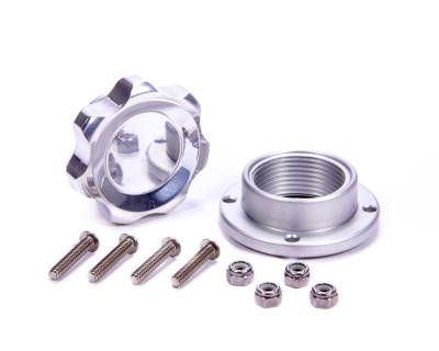 Allstar Performance - Allstar Performance ALL36183 Filler Cap Polished w/Bolt-In Alum Bung Small