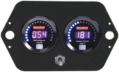 QUICKCAR RACING PRODUCTS - QuickCar Racing QRP67-2005 Digital 2-Gauge Panel Open Wheel OP/WT w/Batt