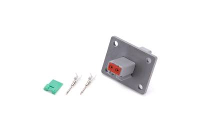 QUICKCAR RACING PRODUCTS - QuickCar Racing Products QRP71-327 Plug Deutsch 2-Pin Receptacle w/Flange