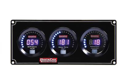 QUICKCAR RACING PRODUCTS - QuickCar Racing Products QRP67-2031 Digital 2-1 Gauge Panel OP/WT w/Tach