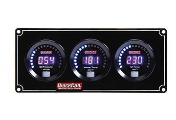 QUICKCAR RACING PRODUCTS - QuickCar Racing Products QRP67-3011 Digital 3-Gauge Panel OP/WT/OT