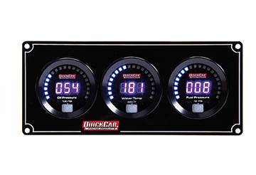 QUICKCAR RACING PRODUCTS - QuickCar Racing Products QRP67-3012 Digital 3-Gauge Panel OP/WT/FP