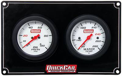 QUICKCAR RACING PRODUCTS - QuickCar Racing Products QRP61-7001 2 Gauge Extreme Panel OP/WT