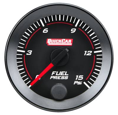 QUICKCAR RACING PRODUCTS - QuickCar Racing Products QRP65-000 RedLine Gauge 2-1/16" Fuel Pressure 0-15PSI