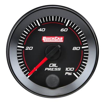 QUICKCAR RACING PRODUCTS - QuickCar Racing Products QRP65-003 RedLine Gauge 2-1/16" Oil Pressure 0-100PSI