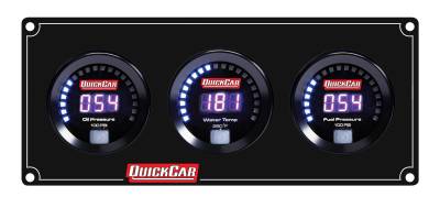 QUICKCAR RACING PRODUCTS - QuickCar Racing Products QRP67-3018 Digital 3 Gauge Panel OP/WT/FP100