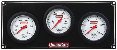 QUICKCAR RACING PRODUCTS - QuickCar Racing Products QRP61-7012 3 Gauge Extreme Panel OP/WT/FP
