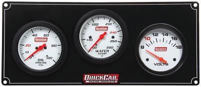 QUICKCAR RACING PRODUCTS - QuickCar Racing Products QRP61-7017 3 Gauge Extreme Panel OP/WT/Volts