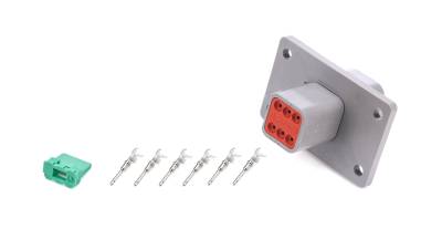 QUICKCAR RACING PRODUCTS - QuickCar Racing Products QRP71-367 Plug Deutsch 6-Pin Receptacle w/Flange