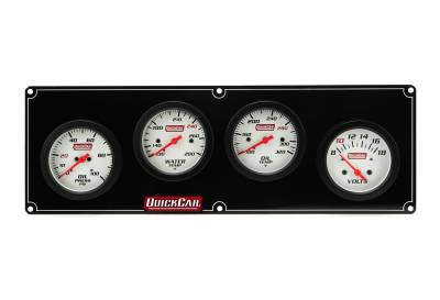 QUICKCAR RACING PRODUCTS - QuickCar Racing Products QRP61-7027 4 Gauge Extreme Panel OP/WT/OT/Volt