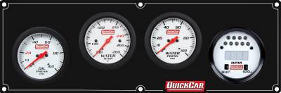 QUICKCAR RACING PRODUCTS - QuickCar Racing Products QRP61-7046 Extreme 3-1 Panel w/Tach OP/WT/WP Black