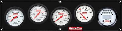 QUICKCAR RACING PRODUCTS - QuickCar Racing Products QRP61-7057 Extreme 4-1 Panel w/Tach OP/WT/OT/VT Black
