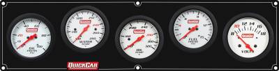 QUICKCAR RACING PRODUCTS - QuickCar Racing QRP61-7067 Extreme 5 Panel w/Tach OP/WT/OT/FP15/VT Black