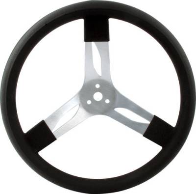 QUICKCAR RACING PRODUCTS - QuickCar Racing Products QRP68-002 17" Steering Wheel Aluminum Black