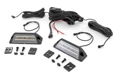 Rough Country Suspension Systems - Rough Country 70119 Black Series 6" LED Angled Light Pods Flood White/Amber