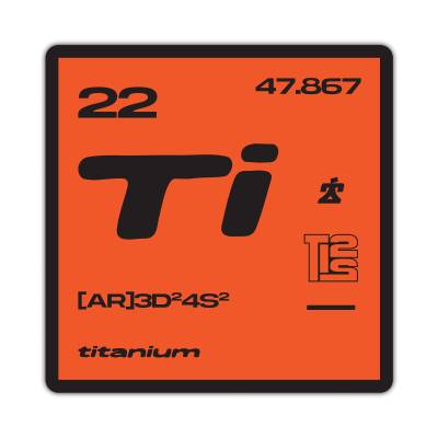 Ti22 PERFORMANCE - Ti22 PERFORMANCE TIP0053 Decal Sticker Ti22 Element Orange
