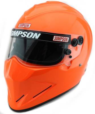 Simpson Safety - Simpson Safety 729714S Diamondback Medium Plus Racing Helmet Safety Orange