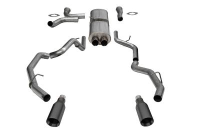 Corsa Performance - Corsa 21389GNM 3" True Dual Catback Exhaust w/Dual Rear Exit & Flat Cut 5" Tips
