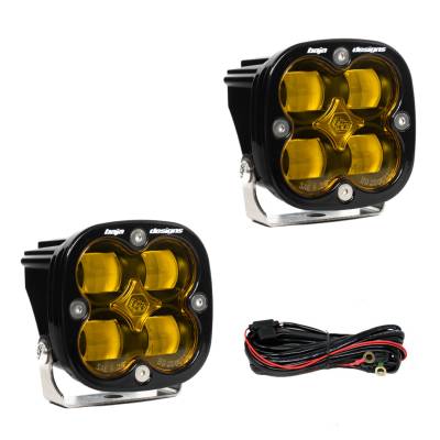 JKS - JKS BJD257811 Baja Designs Fog Lights Squadron SAE Pair LED Spot Amber