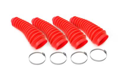 Rough Country Suspension Systems - Rough Country 87165 Shock Boots Red 4Pc