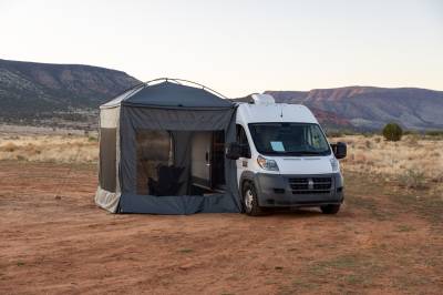 MoonShade - Moon Fab KP-MSP-PMMK-SB MoonShade Pro Universal Awning + 3-Wall Annex