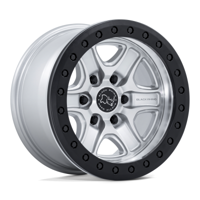 Black Rhino Hard Alloys - Black Rhino Wheels BR200 ECHO TRAIL LOCK 18x9 6x5.5 12mm Silver BR200SD18906812