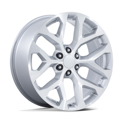 Performance Replicas - Performance Replicas PR177 22x9 6x5.5 24mm Silver/Machined PR177SD22906124