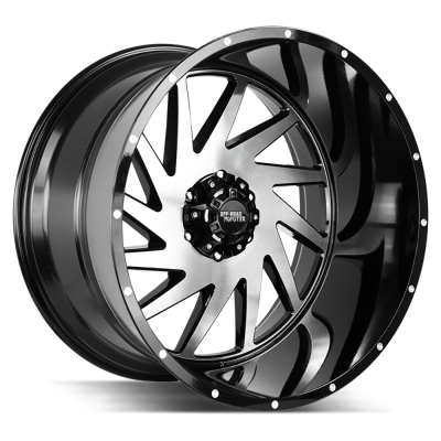 Off Road Monster - Off Road Monster M12 24x14 6x5.5 -76mm Gloss Black/Machined M12414639N76GBM