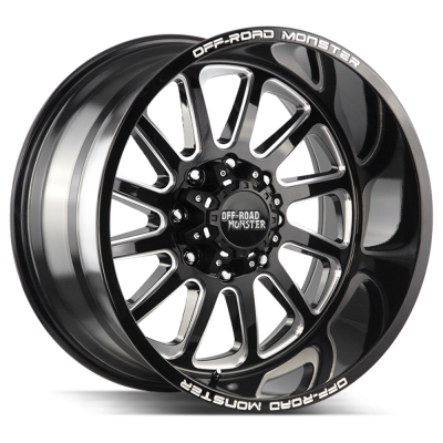 Off Road Monster - Off Road Monster M17 20x10 5x150 -19mm Gloss Black/Milled M170550N19GBML