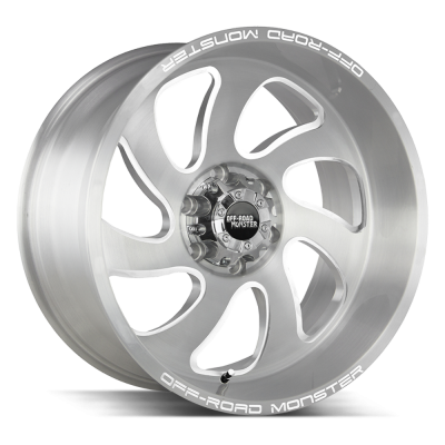 Off Road Monster - Off Road Monster M07 22x12 5x5.0 -44mm Brushed Silver M07212527N44BFS